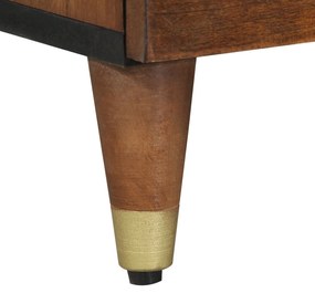 Armário de TV 100x33x46 cm Madeira Sólida de Mangueira