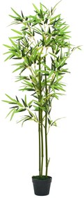 vidaXL Planta de bambu artificial com vaso 150 cm verde