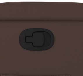 Poltrona reclinável couro artificial castanho