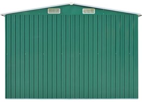 Abrigo de jardim 257x298x178 metal verde