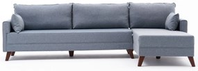 Sofá de Canto Bella – Azul – 275 cm x 85 cm x 165 cm