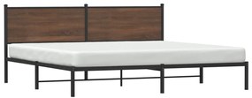 Estrutura cama sem colchão 200x200cm metal carvalho castanho