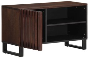 Móvel de TV 80x34x46 cm madeira de mangueira maciça castanho