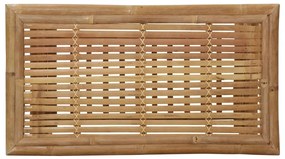 4 pcs conjunto lounge p/ jardim com almofadões bambu