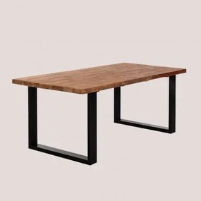 Mesa De Jantar Retangular 200x100 Cm Em Madeira Reciclada Milet Madeira Reciclada - Sklum