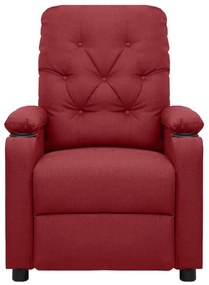 Poltrona elevatória tecido vermelho tinto