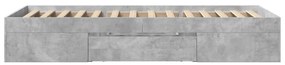 Estrutura de cama 90x200 cm derivados de madeira cinza sonoma