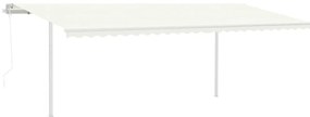Conjunto de postes para toldo 600x245 cm ferro branco