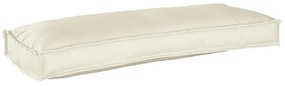 almofada externa vidaXL Creme Algodão 100 cm x 40 cm x 8 cm