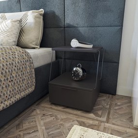 Mesa de Cabeceira Tekoba – Antracite – 42x52x41 cm