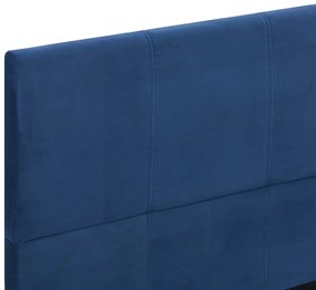 Estrutura de cama sem colchão 150x200 cm tecido azul