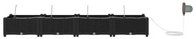Jardineiras de Jardim 1 pc Preto 160 x 40 x 22 cm Plástico