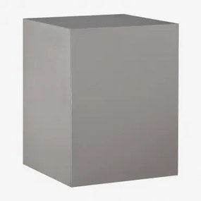Mesinha De Cabeceira 35x35 Cm Em Aço Inoxidável Iuraima Aço Inoxidável Escovado - Sklum