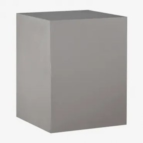Mesinha De Cabeceira Quadrada 35x35 Cm Em Aço Inoxidável Iuraima Aço Inoxidável Escovado - Sklum