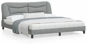 vidaXL Estrutura de cama sem colchão 180x200 cm tecido cinzento-claro
