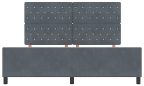 Cama vidaXL Cinza Escuro 180x200 cm Veludo