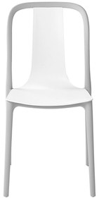 Conjunto de 4 cadeiras de jardim branco e cinzento SPEZIA Beliani
