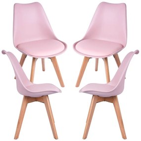 Pack 4 Cadeiras Synk Basic - Rosa