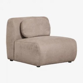Módulo Central Para Sofá Modular Em Chenille Coquette Chenille Castanho Trigo - Sklum