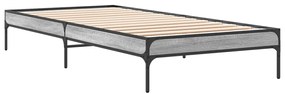 Estrutura cama 100x200 cm derivados madeira/metal cinza sonoma