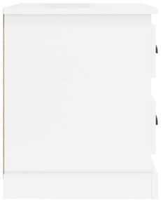 Mesa cabeceira 39x39x47,5cm derivados madeira branco brilhante