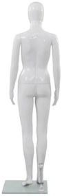 Manequim feminino completo base em vidro 175cm branco brilhante