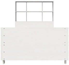 Cama sem colchão 90x200 cm madeira de pinho maciça branco