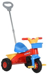 80373 vidaXL Triciclo para crianças com pega para os pais multicor