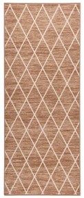 vidaXL Tapete/passadeira 80x250 cm castanho-claro