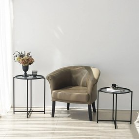 Mesa de Apoio S412F - Preto - 50x60x50 cm e 50x50x50 cm