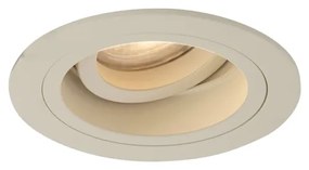 Conjunto de 6 focos embutidos modernos bege GU10 50mm giratórios e inclináveis - Chuck
