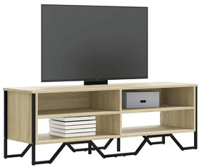 vidaXL Móvel p/ TV 122x34x41 cm madeira processada carvalho sonoma