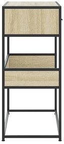 Mesa consola 90x35x80 cm derivados de madeira carvalho sonoma