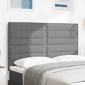 Cabeceira vidaXL Design Simples Cinza Claro 140 cm Tecido de Corduroy