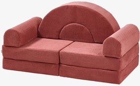 Sofá modulável para criança rosa