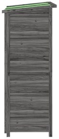 Abrigo p/ ferramentas jardim 83x57x140 cm pinho maciço cinzento
