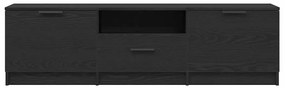 Armário de TV vidaXL - Carvalho Preto - 140x35x40 cm - Feito de Madeir