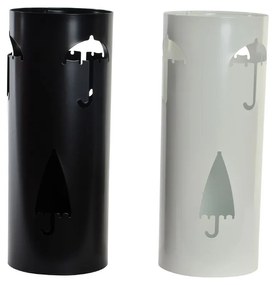 Suporte de Guarda-chuva Dkd Home Decor 19 X 47 cm Branco Preto Aço Guarda-chuva (2 Unidades)