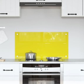 vidaXL Proteção de Cozinha Amarelo 80 x 40 x 0.6 cm vidro temperado