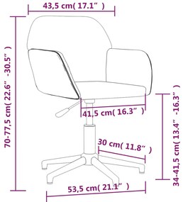 Cadeiras de jantar giratórias 2 pcs tecido cor creme