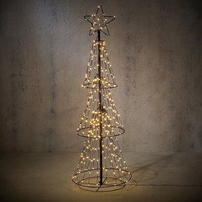 Árvore de Natal preta de chão 150cm incl. LED com temporizador IP44 - Ugoku