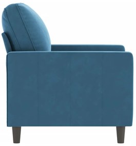 Poltrona 60 cm veludo azul