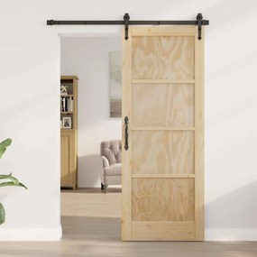vidaXL Porta Interior "ORKDAL" 78x202x4 cm Madeira Sólida de Pinho