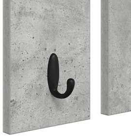 Cabideiro de Parede Cinzento cimento 85 x 10 x 45 cm