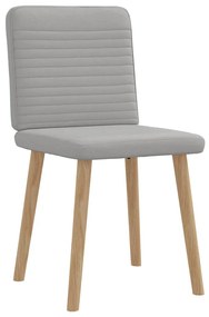 Cadeiras de jantar 2 pcs tecido cinza nuvem