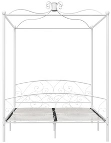Estrutura de cama dossel 160x200 cm metal branco