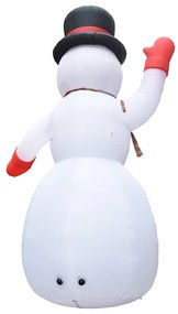 Boneco de neve insuflável Natal com LED IP44 600 cm XXL