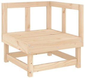4 pcs conjunto lounge de jardim madeira de pinho maciça