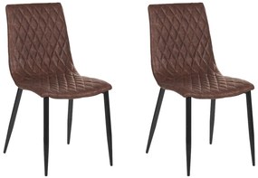 Conjunto de 2 cadeiras na cor castanha MONTANA Beliani