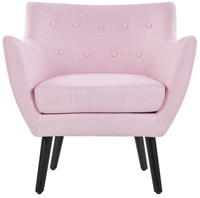 Poltrona tecido rosa e preto DRAMMEN Beliani